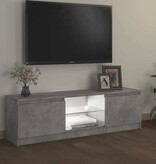 VidaXL Tv-meubel met LED-verlichting 120x30x36 cm betongrijs