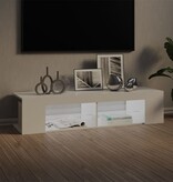 VidaXL Tv-meubel met LED-verlichting 135x39x30 cm hoogglans wit