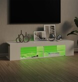 VidaXL Tv-meubel met LED-verlichting 135x39x30 cm hoogglans wit