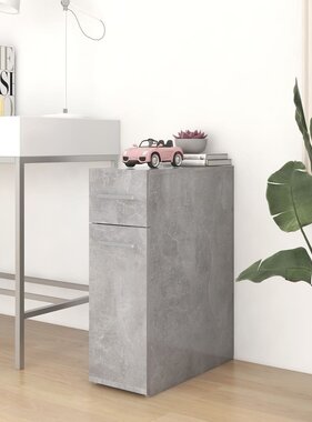 VidaXL Apothekerskast 20x45,5x60 cm bewerkt hout betongrijs