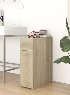 VidaXL Apothekerskast 20x45,5x60 cm bewerkt hout sonoma eikenkleurig