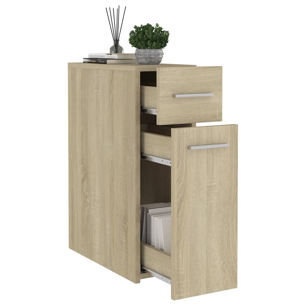 VidaXL Apothekerskast 20x45,5x60 cm bewerkt hout sonoma eikenkleurig