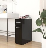 VidaXL Apothekerskast 20x45,5x60 cm bewerkt hout zwart