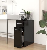 VidaXL Apothekerskast 20x45,5x60 cm bewerkt hout zwart