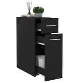 VidaXL Apothekerskast 20x45,5x60 cm bewerkt hout zwart