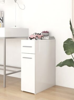 VidaXL Apothekerskast 20x45,5x60 cm bewerkt hout wit