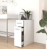 VidaXL Apothekerskast 20x45,5x60 cm bewerkt hout wit