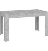 VidaXL Eettafel 140x74,5x76 cm spaanplaat betongrijs