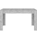 VidaXL Eettafel 140x74,5x76 cm spaanplaat betongrijs