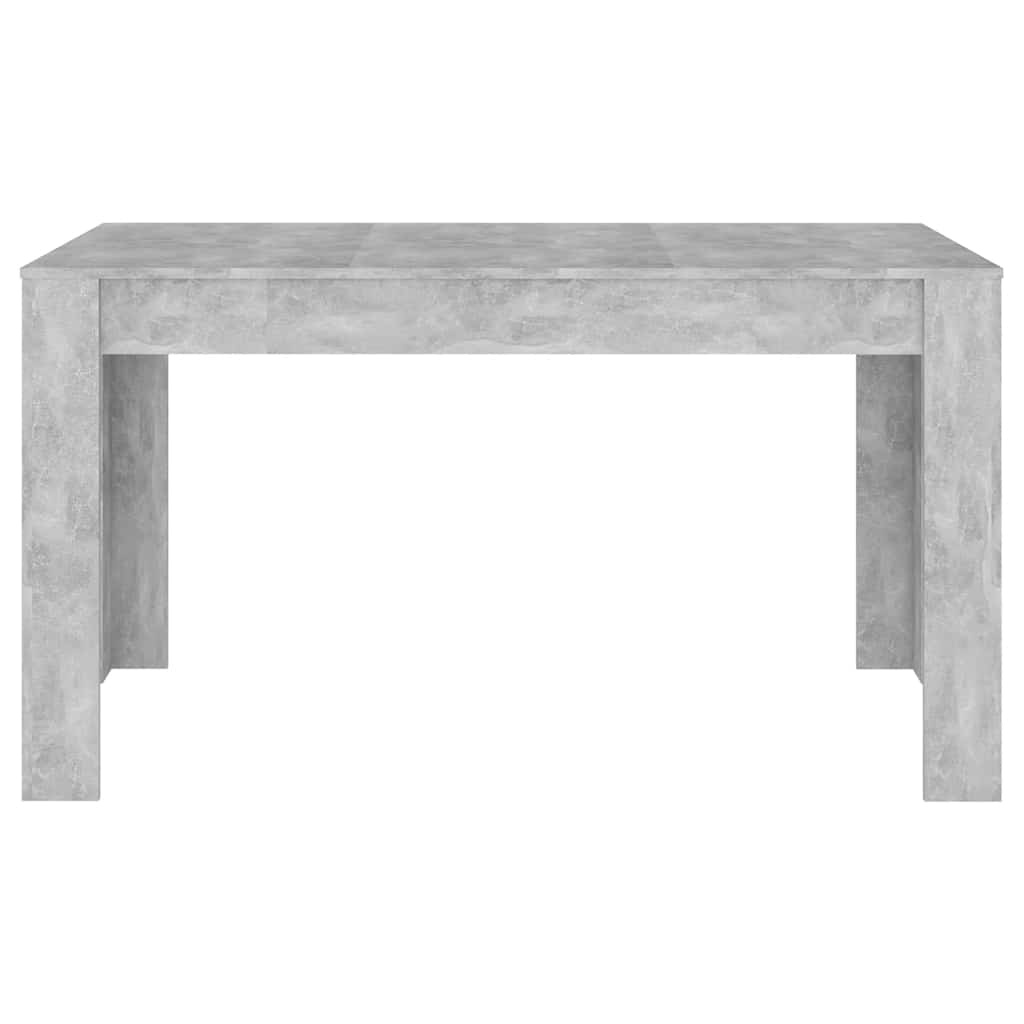 VidaXL Eettafel 140x74,5x76 cm spaanplaat betongrijs