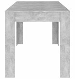VidaXL Eettafel 140x74,5x76 cm spaanplaat betongrijs