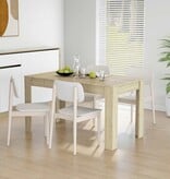 VidaXL Eettafel 140x74,5x76 cm spaanplaat sonoma eikenkleurig