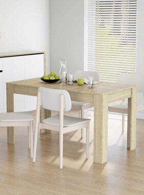 VidaXL Eettafel 140x74,5x76 cm spaanplaat sonoma eikenkleurig