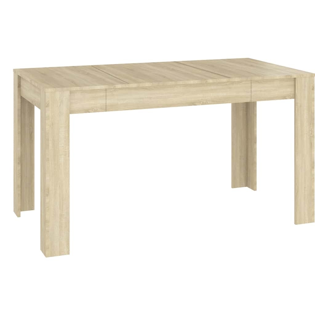 VidaXL Eettafel 140x74,5x76 cm spaanplaat sonoma eikenkleurig