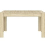 VidaXL Eettafel 140x74,5x76 cm spaanplaat sonoma eikenkleurig