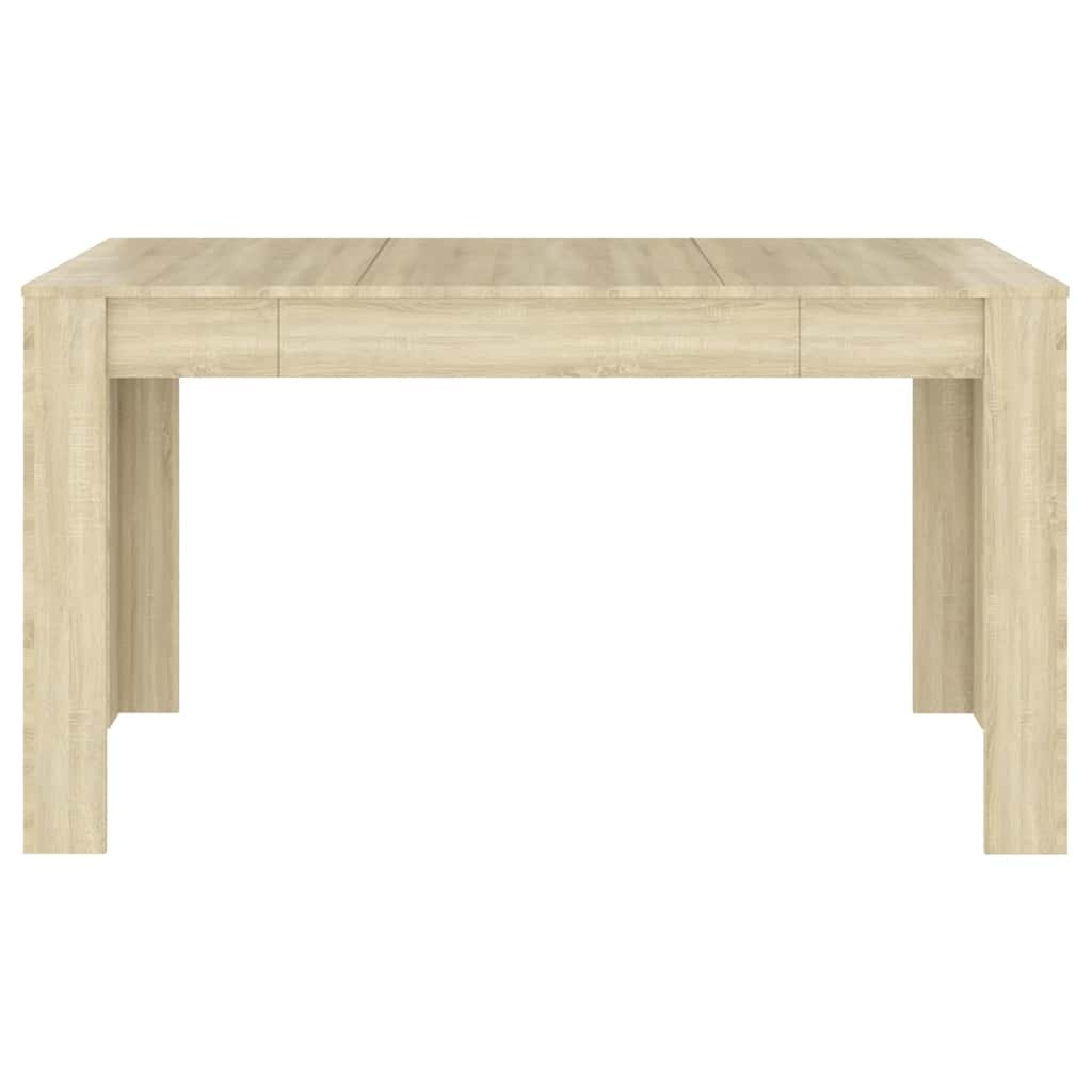 VidaXL Eettafel 140x74,5x76 cm spaanplaat sonoma eikenkleurig