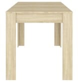 VidaXL Eettafel 140x74,5x76 cm spaanplaat sonoma eikenkleurig