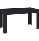 VidaXL Eettafel 140x74,5x76 cm spaanplaat zwart