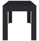 VidaXL Eettafel 140x74,5x76 cm spaanplaat zwart