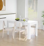 VidaXL Eettafel 140x74,5x76 cm bewerkt hout wit