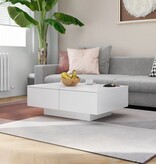 VidaXL Salontafel 90x60x31 cm bewerkt hout wit