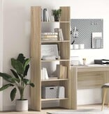 VidaXL Boekenkast 60x35x180 cm bewerkt hout sonoma eikenkleurig