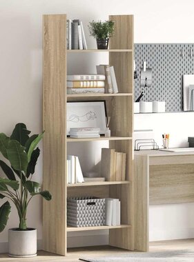 VidaXL Boekenkast 60x35x180 cm bewerkt hout sonoma eikenkleurig