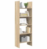 VidaXL Boekenkast 60x35x180 cm bewerkt hout sonoma eikenkleurig