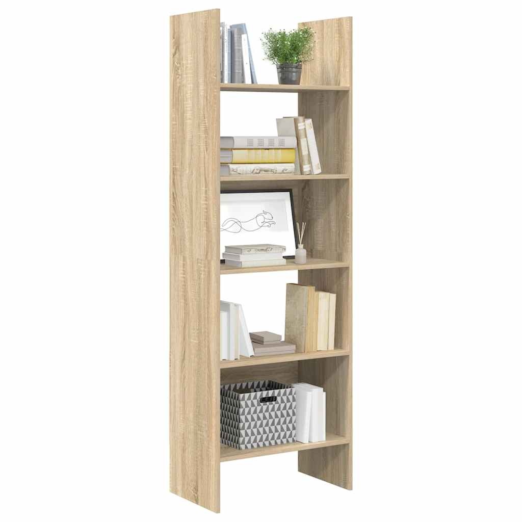 VidaXL Boekenkast 60x35x180 cm bewerkt hout sonoma eikenkleurig