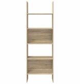 VidaXL Boekenkast 60x35x180 cm bewerkt hout sonoma eikenkleurig