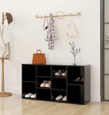 VidaXL Schoenenbank 103x30x55 cm bewerkt hout zwart