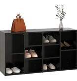 VidaXL Schoenenbank 103x30x55 cm bewerkt hout zwart