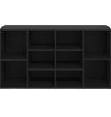 VidaXL Schoenenbank 103x30x55 cm bewerkt hout zwart