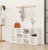 VidaXL Schoenenbank 103x30x55 cm bewerkt hout wit