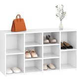 VidaXL Schoenenbank 103x30x55 cm bewerkt hout wit