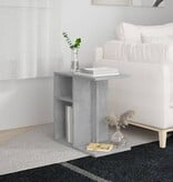 VidaXL Bijzettafel 50x30x50 cm bewerkt hout betongrijs