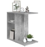 VidaXL Bijzettafel 50x30x50 cm bewerkt hout betongrijs