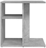 VidaXL Bijzettafel 50x30x50 cm bewerkt hout betongrijs