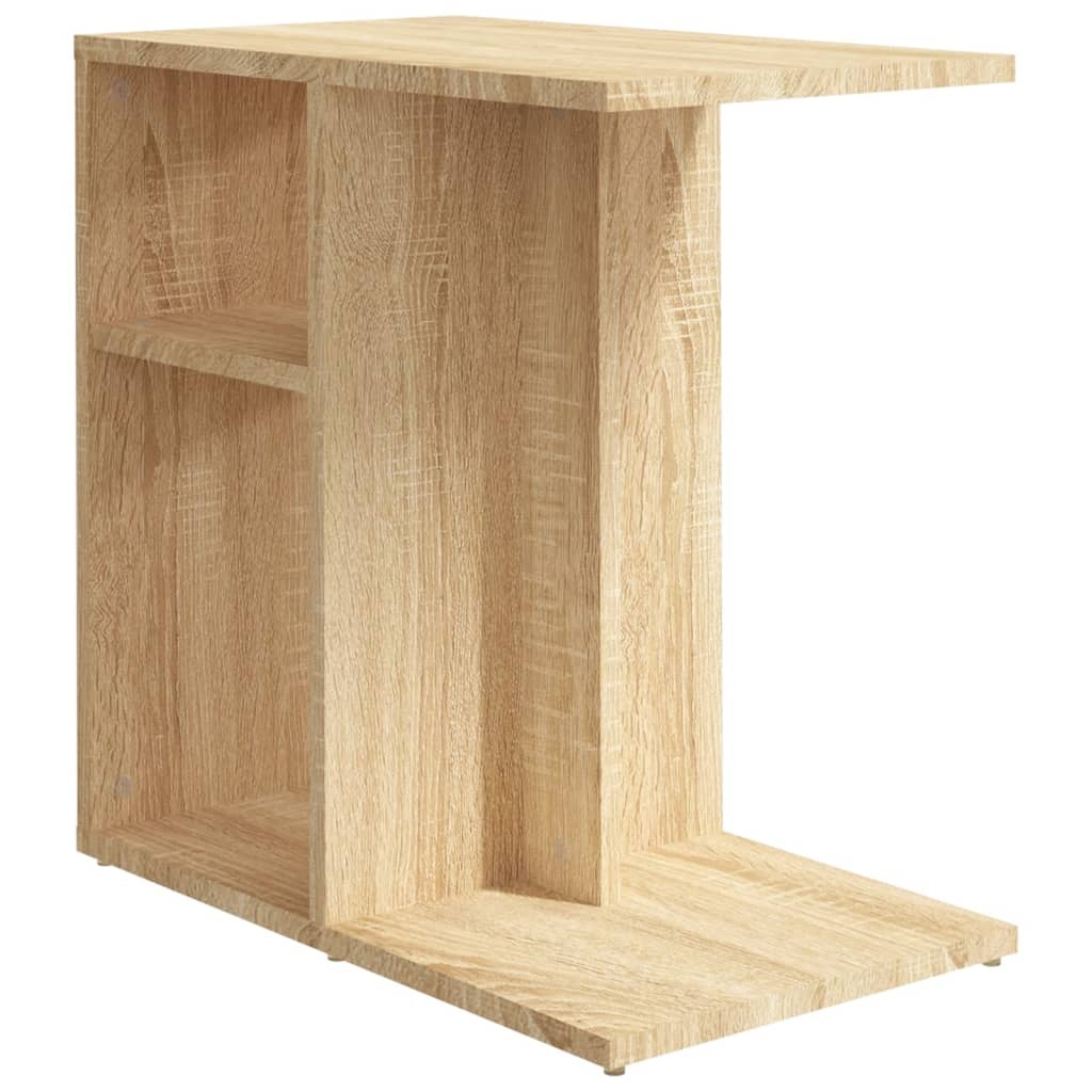 VidaXL Bijzettafel 50x30x50 cm bewerkt hout sonoma eikenkleurig