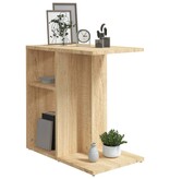 VidaXL Bijzettafel 50x30x50 cm bewerkt hout sonoma eikenkleurig