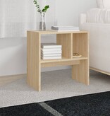 VidaXL Bijzettafel 50x30x50 cm bewerkt hout sonoma eikenkleurig