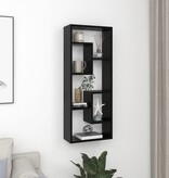 VidaXL Wandschap 36x16x90 cm bewerkt hout zwart