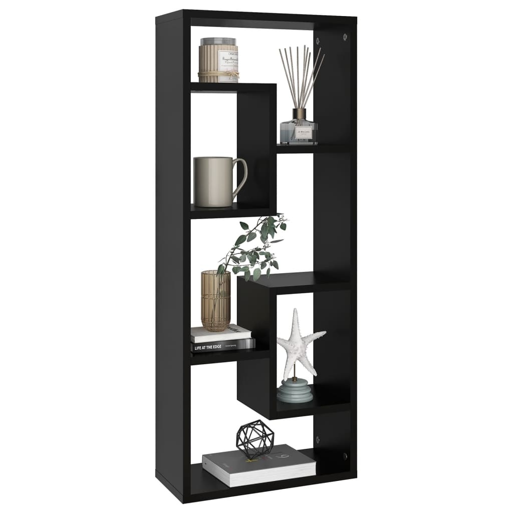 VidaXL Wandschap 36x16x90 cm bewerkt hout zwart