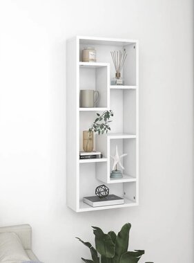 VidaXL Wandschap 36x16x90 cm spaanplaat wit