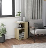 VidaXL Bijzettafel 36x30x56 cm bewerkt hout sonoma eikenkleurig