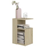 VidaXL Bijzettafel 36x30x56 cm bewerkt hout sonoma eikenkleurig