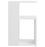 VidaXL Bijzettafel 36x30x56 cm bewerkt hout wit