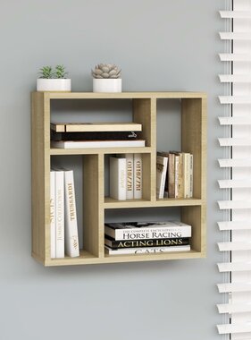 VidaXL Wandschap 45,1x16x45,1 cm bewerkt hout sonoma eikenkleurig