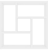 VidaXL Wandschap 45,1x16x45,1 cm bewerkt hout wit