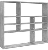 VidaXL Wandschap 90x16x78 cm spaanplaat betongrijs